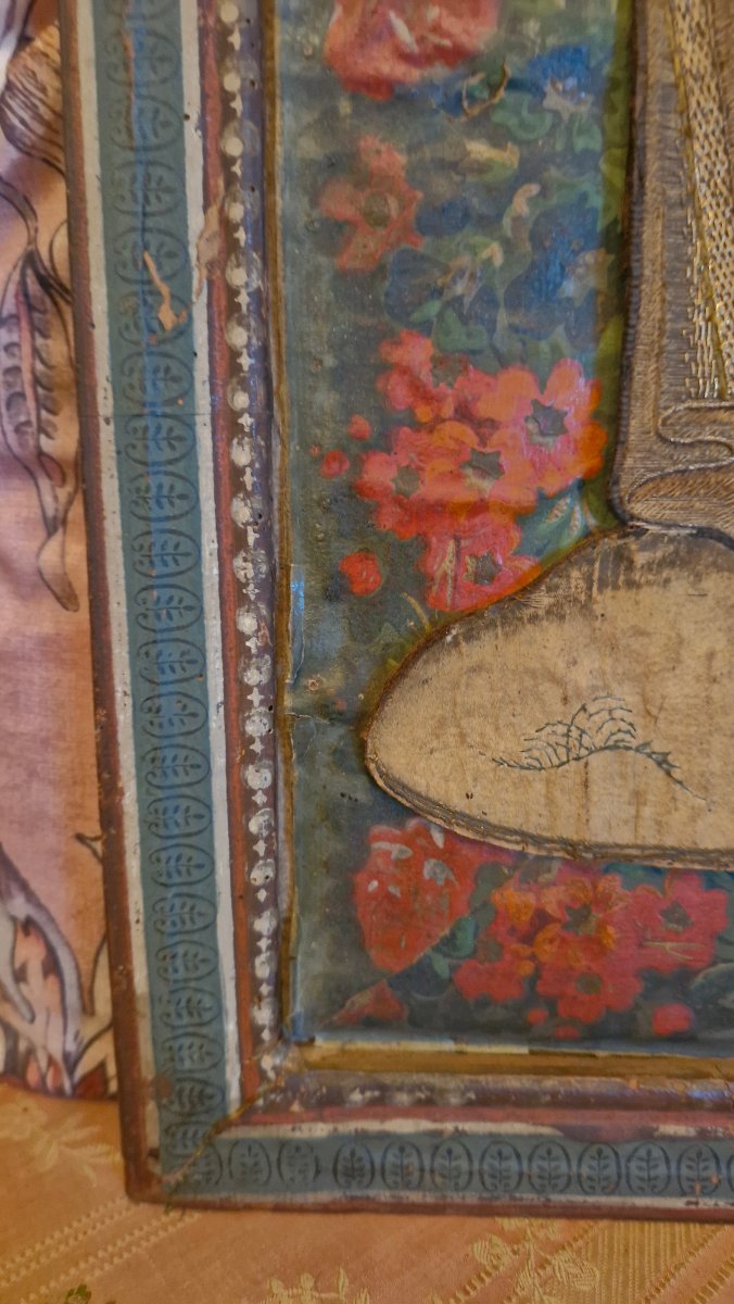 Embroidery Depicting A Bishop, 18th Century -photo-5
