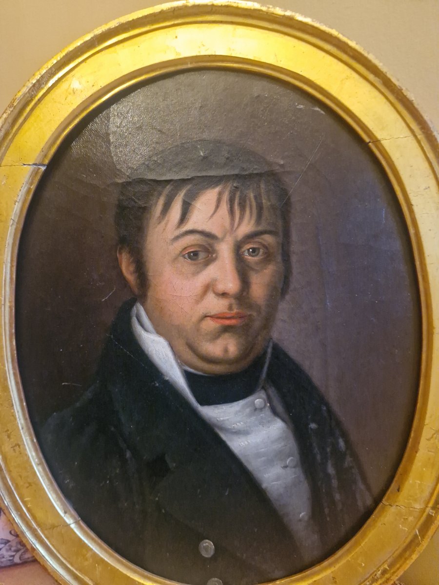 Paire de portrait Époque XIX Ème S -photo-1