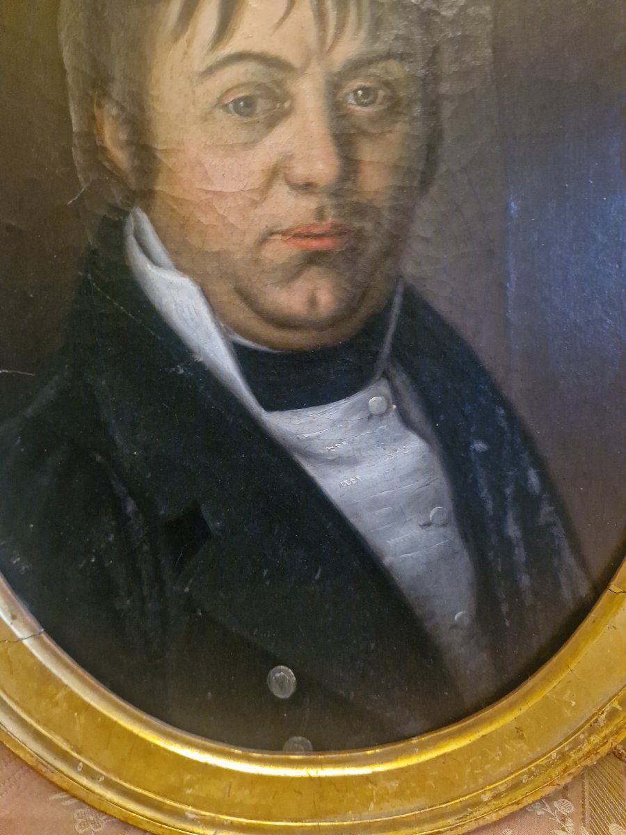 Paire de portrait Époque XIX Ème S -photo-6