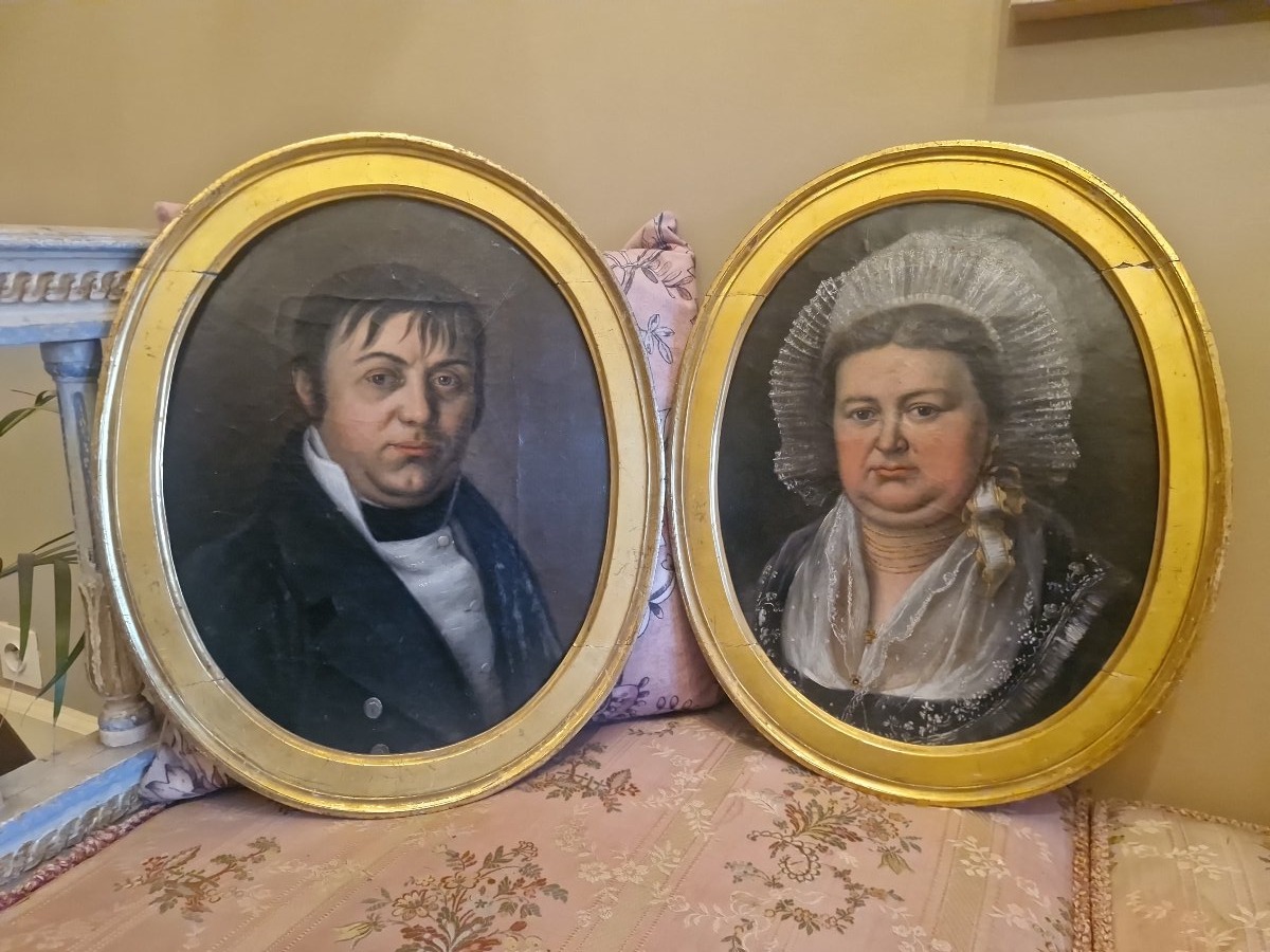 Paire de portrait Époque XIX Ème S 