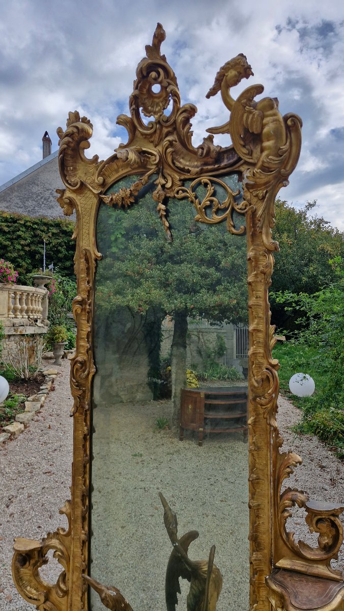 Castle Mirror With Heron Design -photo-2