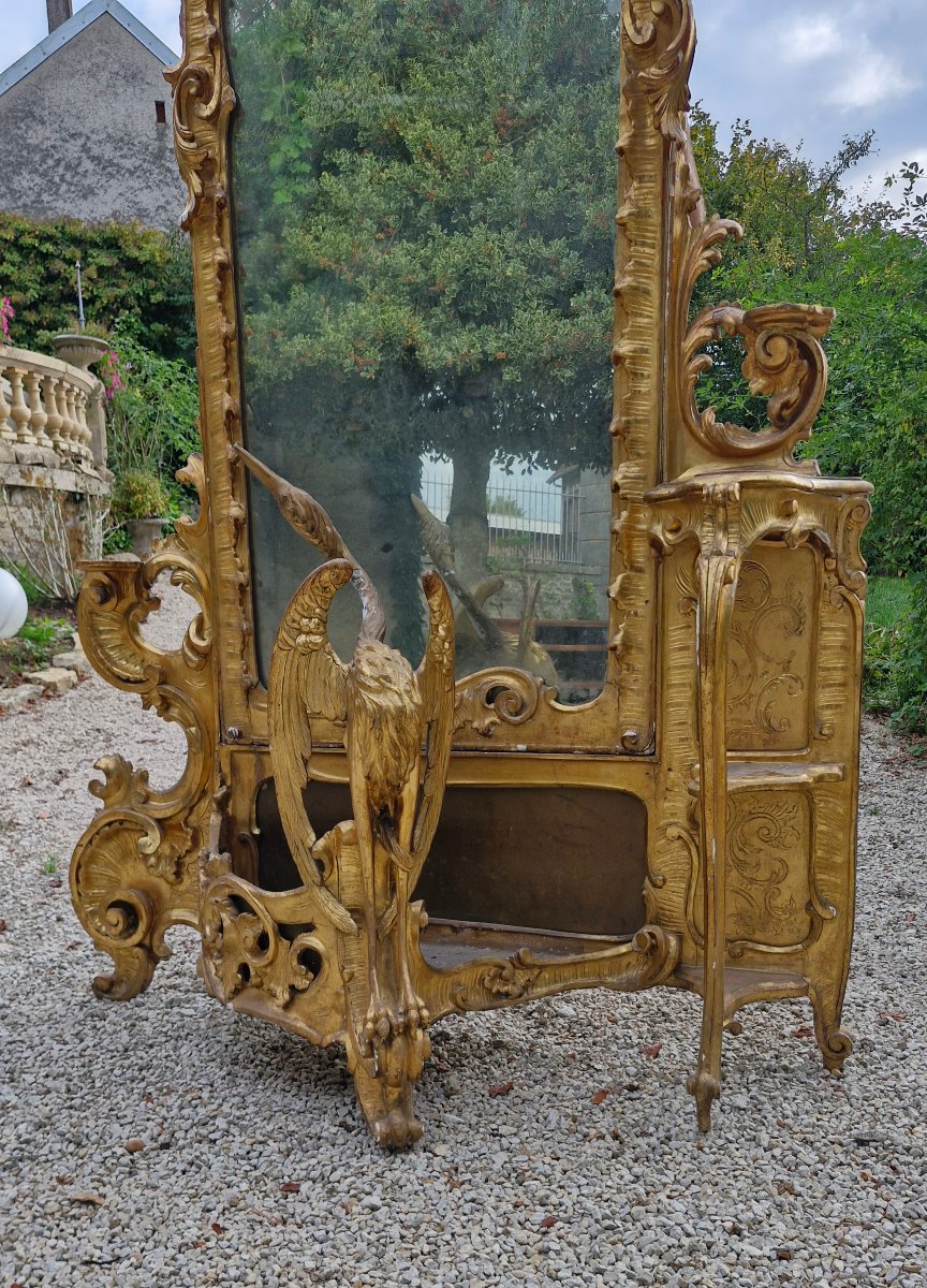 Castle Mirror With Heron Design -photo-3