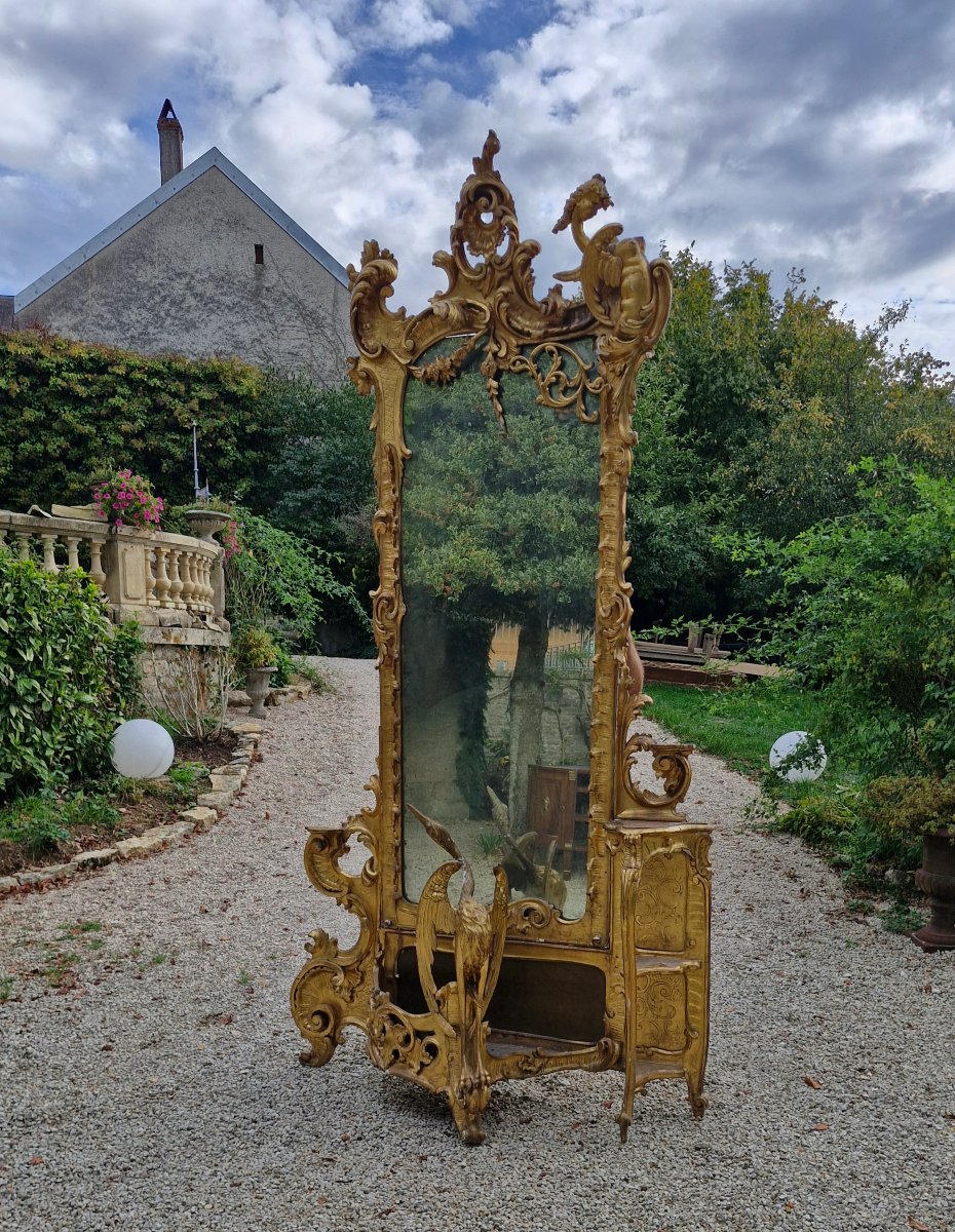 Castle Mirror With Heron Design 