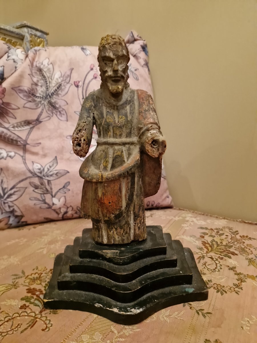 Statue en bois sculpté Époque XVIII Ème S 