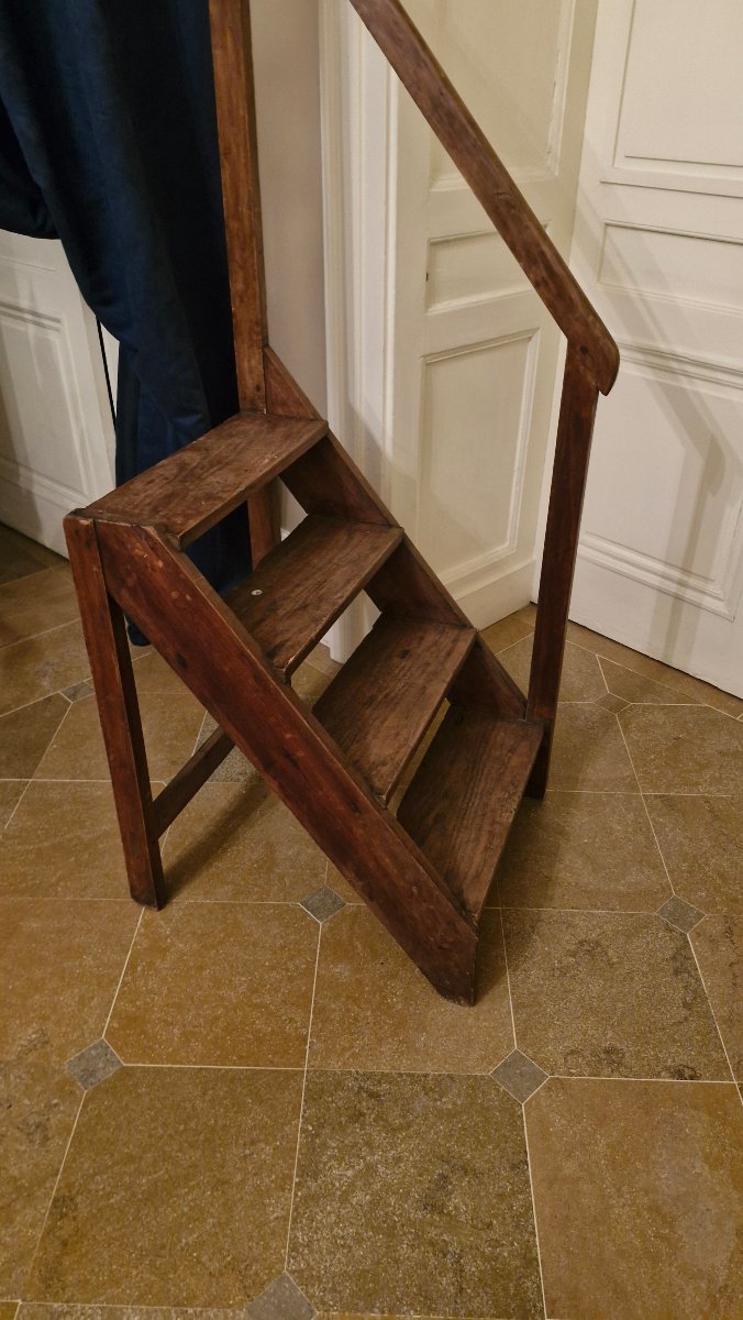 19th-century Library Step Ladder -photo-2