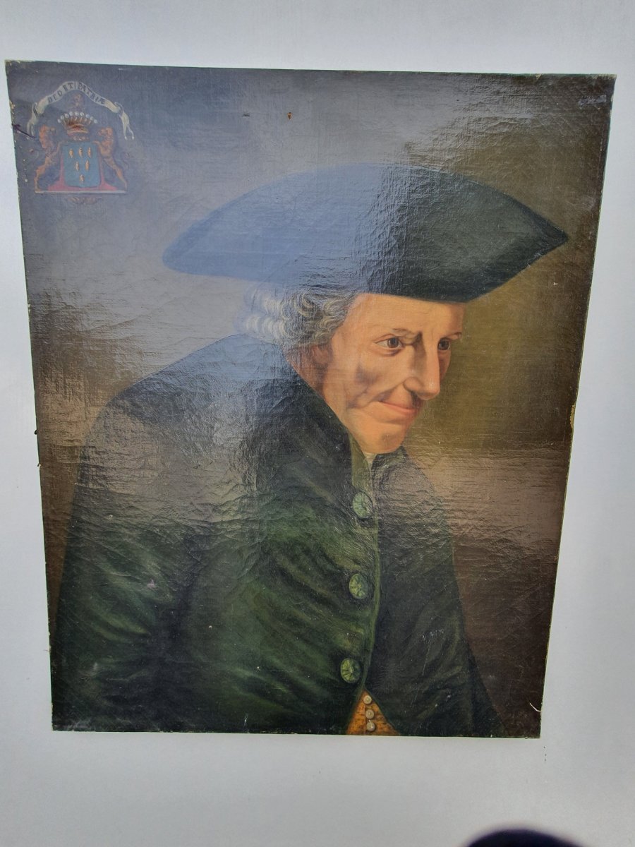 XIX ème S, Portrait d'Homme, Armoire, Blason-photo-2