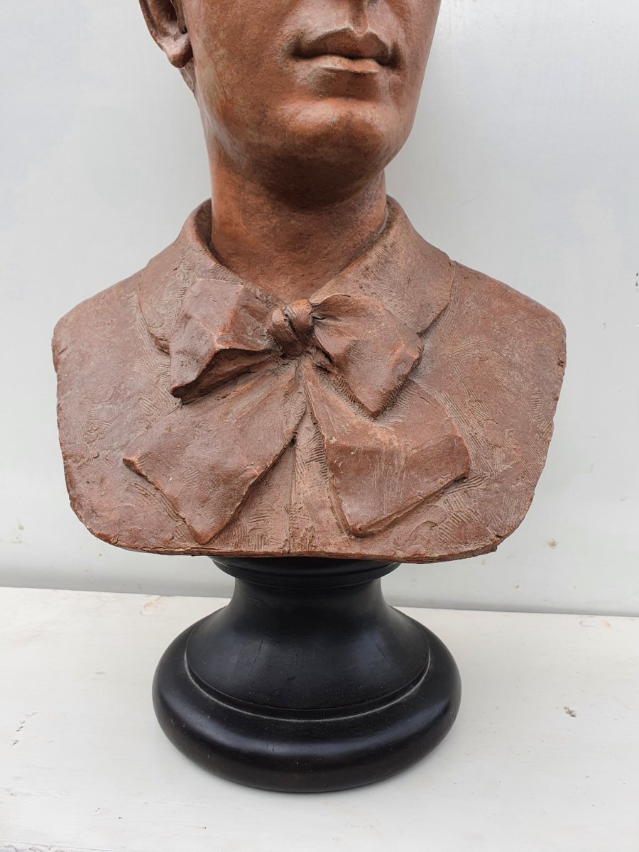 Bust Of Woman In Terracotta, XIXth S-photo-4