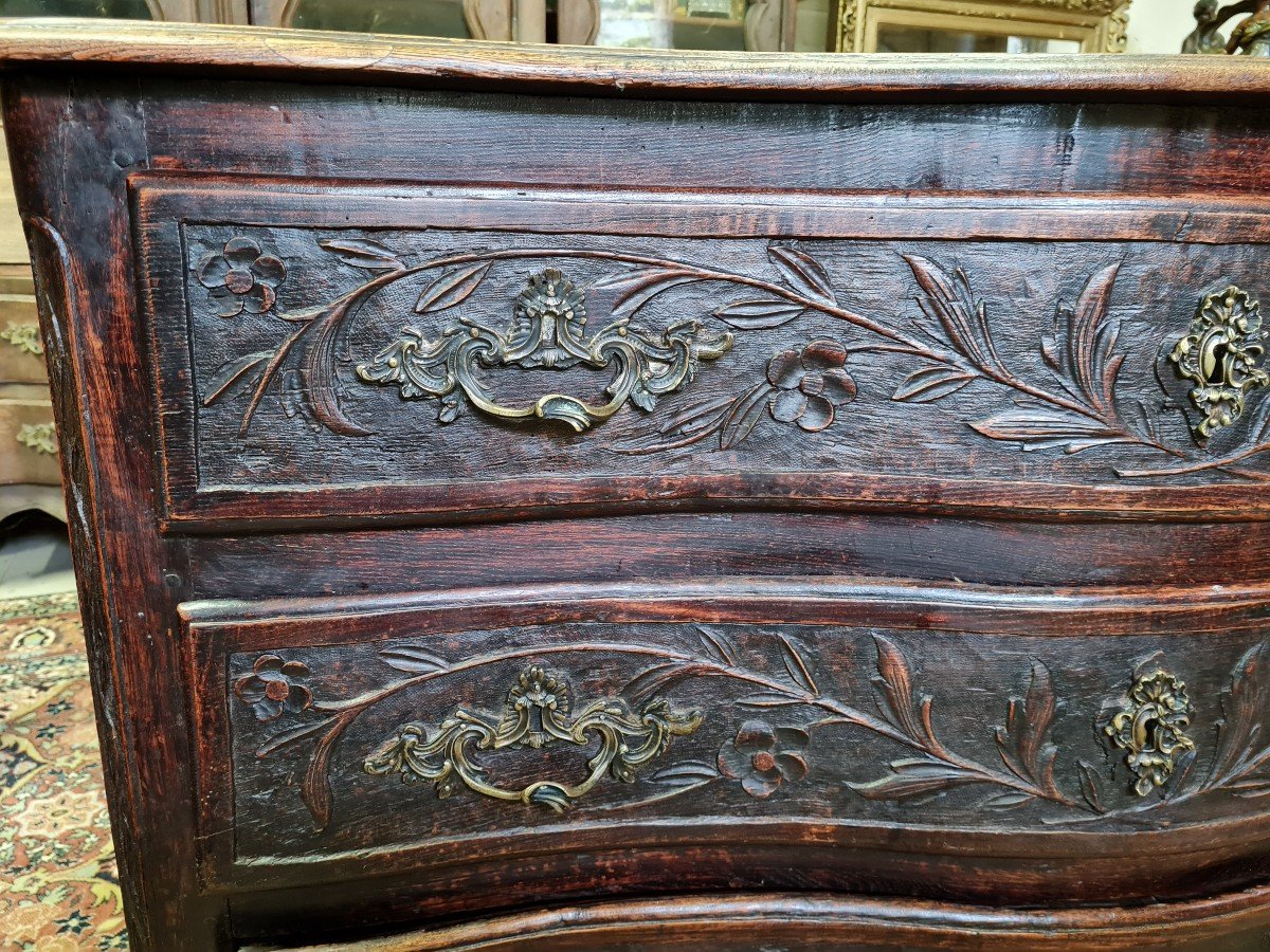Louis XV Period Curved Commode-photo-3