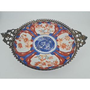 Napoleon III Bronze Frame Imari Cup