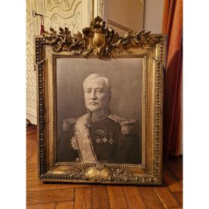 Portrait Of General Baron Villatte, Louis XVI Style Frame