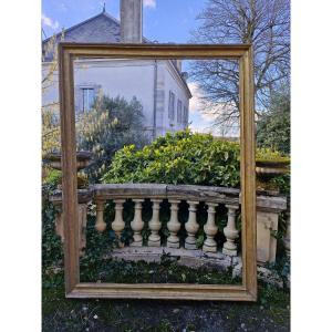 19th Century Golden Wood Castle Frame 