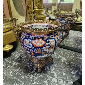 Cachet Pot En Porcelaine Imari Napoléon III 