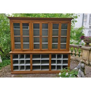 Library, Display Cabinet In Fir