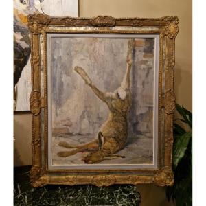 Edgard Maxence, nature morte encadrée chasse