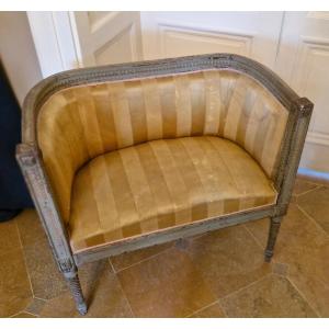 Marquise en bois laqué Louis XVI 