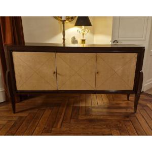 Enfilade en palissandre et parchemin années 40