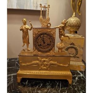 Gilt Bronze Clock, Empire Period