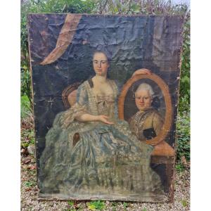 18th Century, Family Portrait, Oil On Canvas 