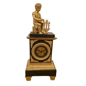 Empire Clock In Gilt Bronze