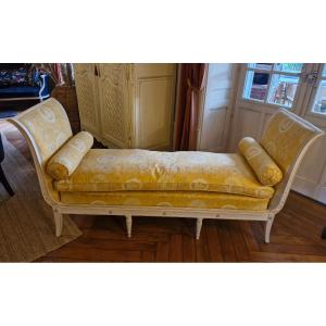 Lit de repos en bois laqué Époque XIX Ème S 