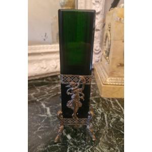 Vase en cristal, Monture en bronze