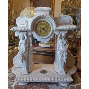 Empire White Earthenware Clock