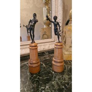 Bronze antique représentant Mercure et Narcisse