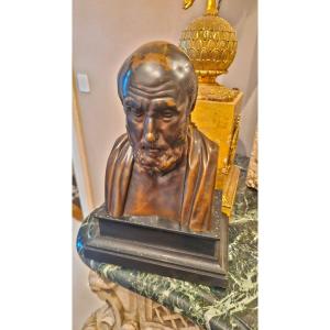 Bronze Bust Depicting Hippocrates 
