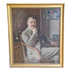 Portrait Of A Man, Oil On Canvas