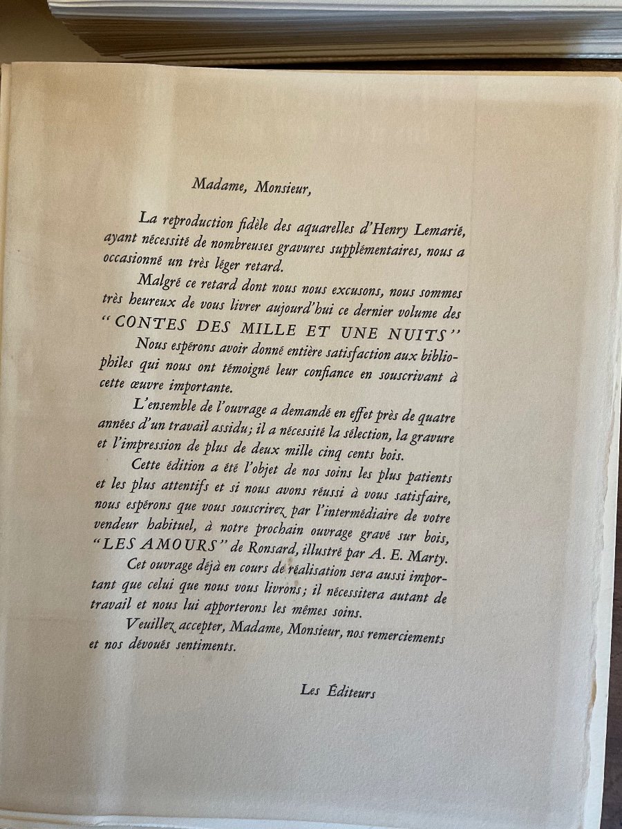 Contes Des Mille Et Une Nuits. Illustrations Henri Lemarié. -photo-3