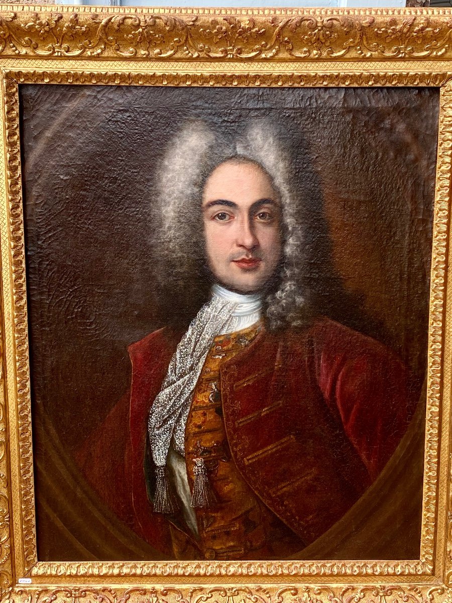 Portrait Of A Quality Man. Early 18th Century.-photo-2