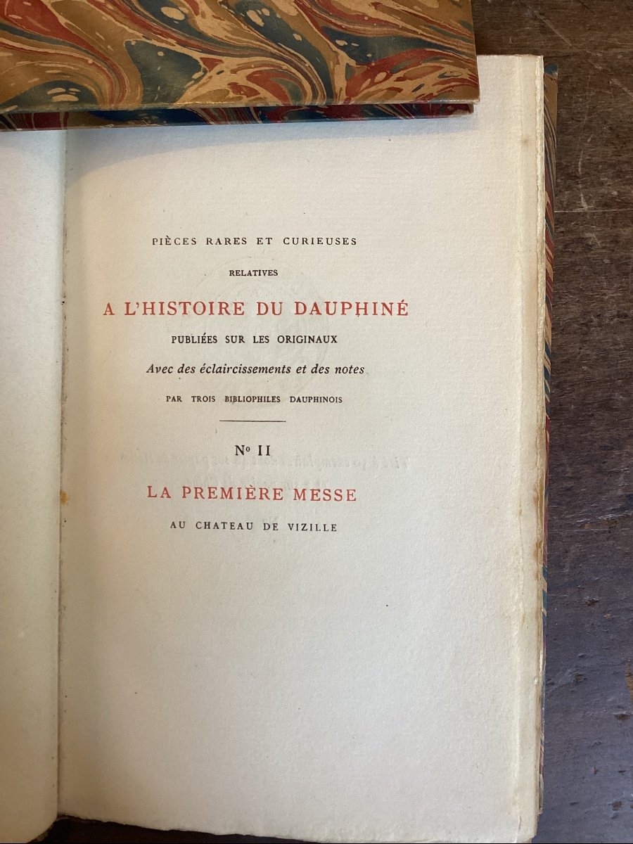 Rare And Curious Pieces Relating To The History Of Dauphiné. 3 Numbered Volumes.-photo-1