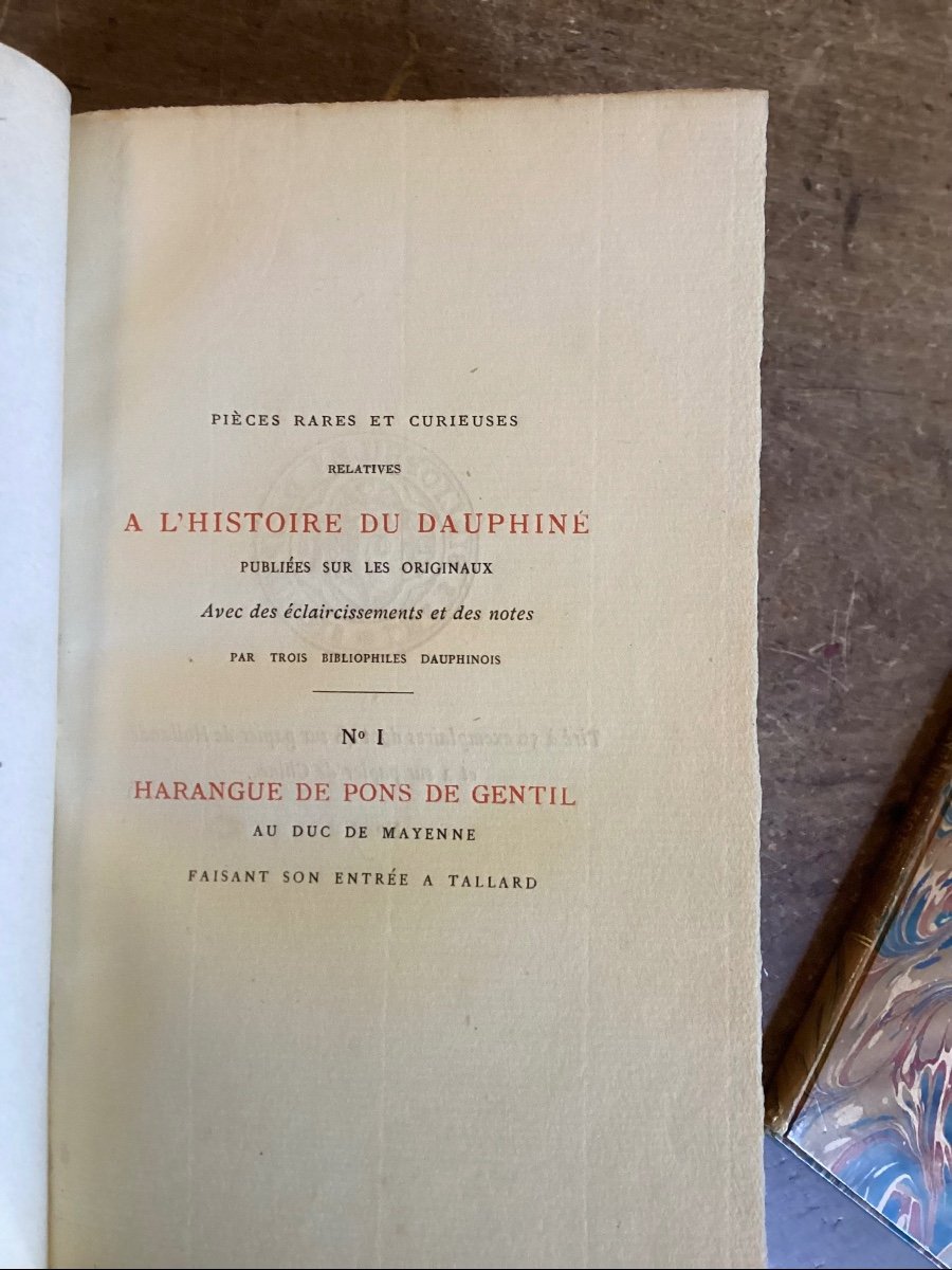 Rare And Curious Pieces Relating To The History Of Dauphiné. 3 Numbered Volumes.
