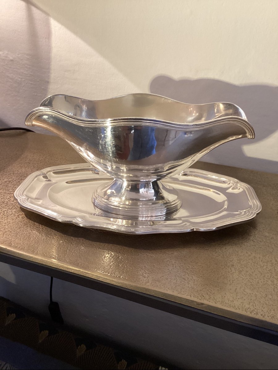 Saucière En Argent Massif. Poinçon Minerve. 656gr. 