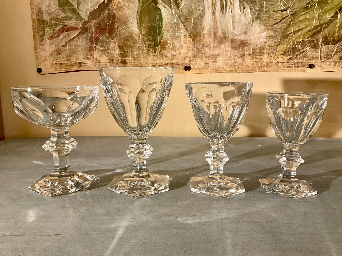 Harcourt Glass Service From Baccarat. 48 Pieces.-photo-6