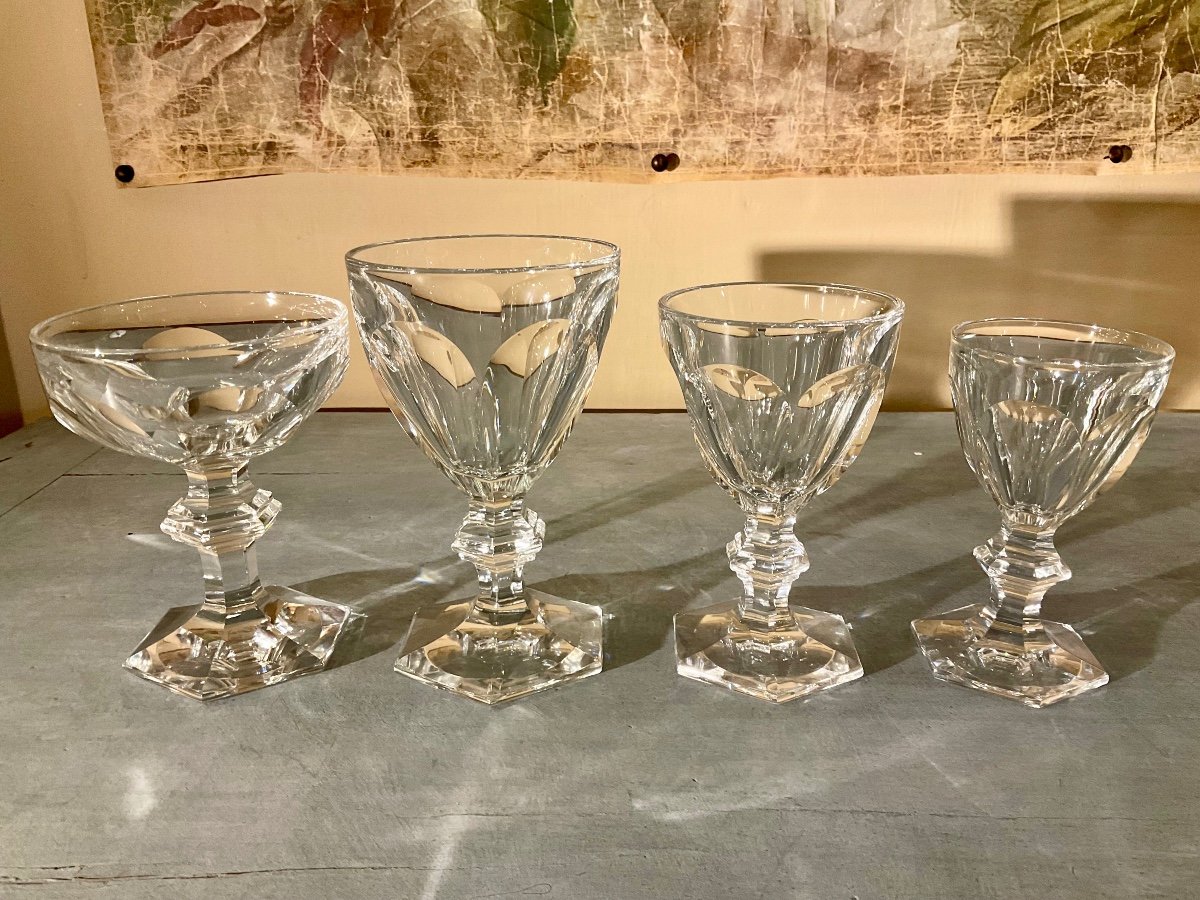 Harcourt Glass Service From Baccarat. 48 Pieces.-photo-7