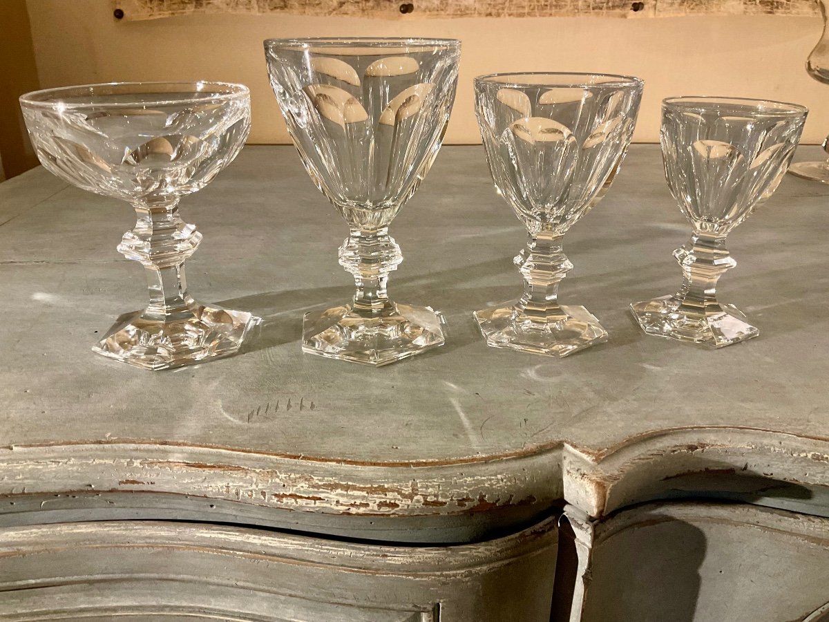 Harcourt Glass Service From Baccarat. 48 Pieces.-photo-8