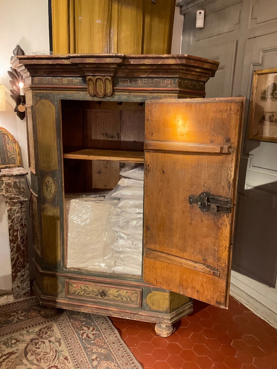 Small Wardrobe From Tyrol. 18th Century.-photo-6