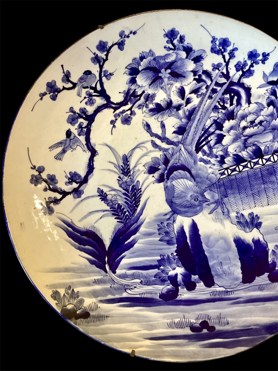 Important Plat En Porcelaine. Japon 19éme Siècle. -photo-3