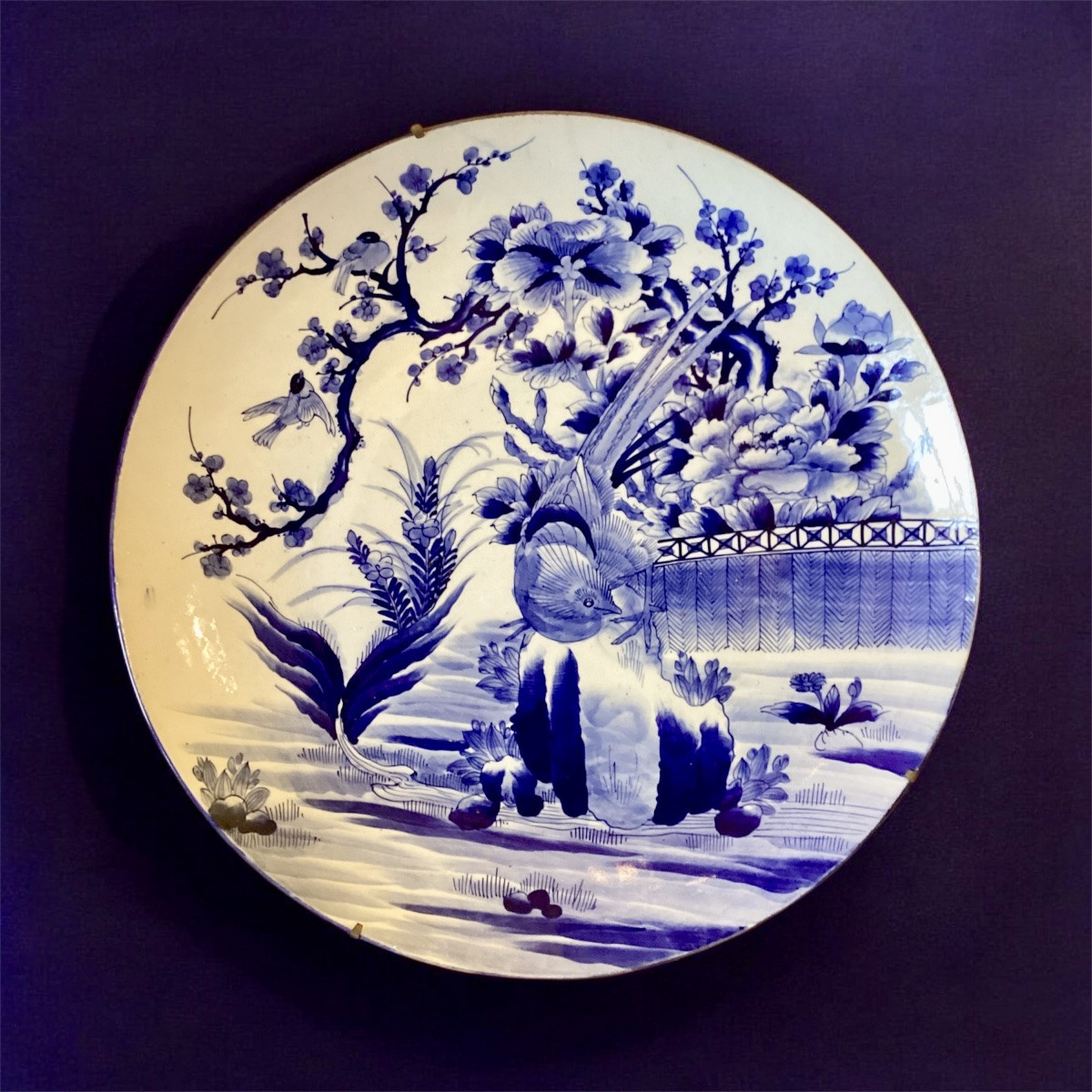 Important Plat En Porcelaine. Japon 19éme Siècle. -photo-2