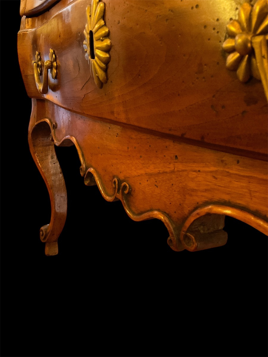 Bureau Dos D’âne Louis XV En Noyer. 18ème Siècle. -photo-3