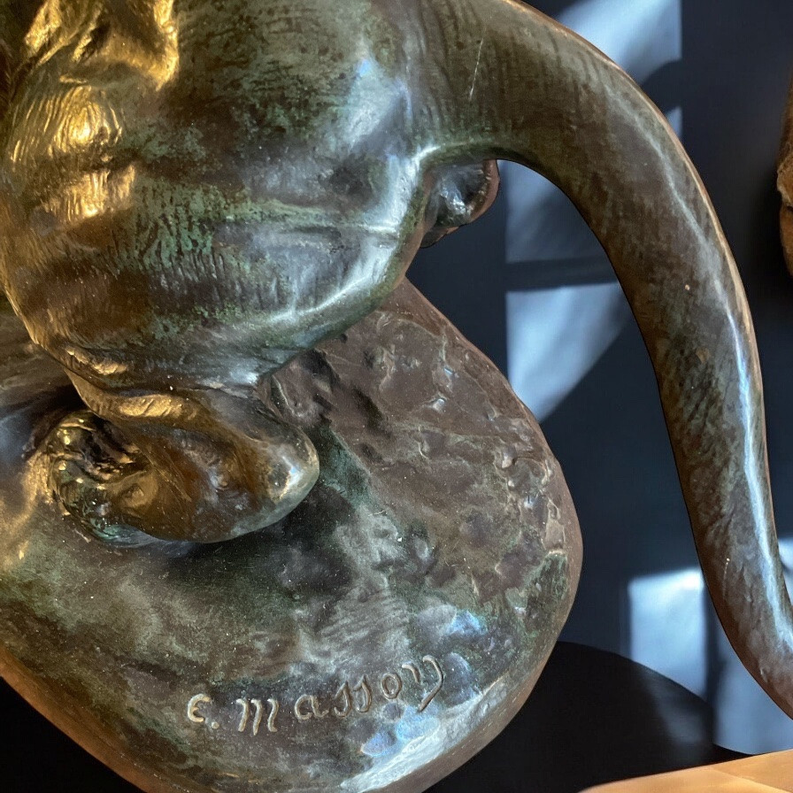 Clovis Edmond  Masson. Bronze .-photo-6