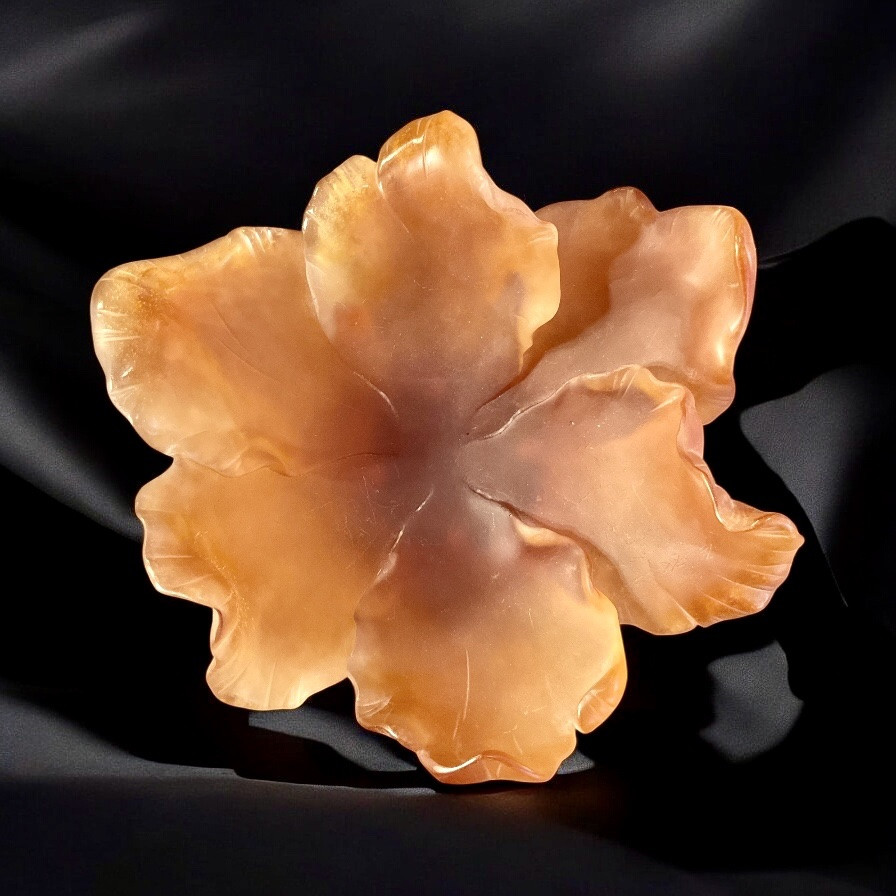 Daum . Grande Coupe Tulipe Couleur Ambre. -photo-2