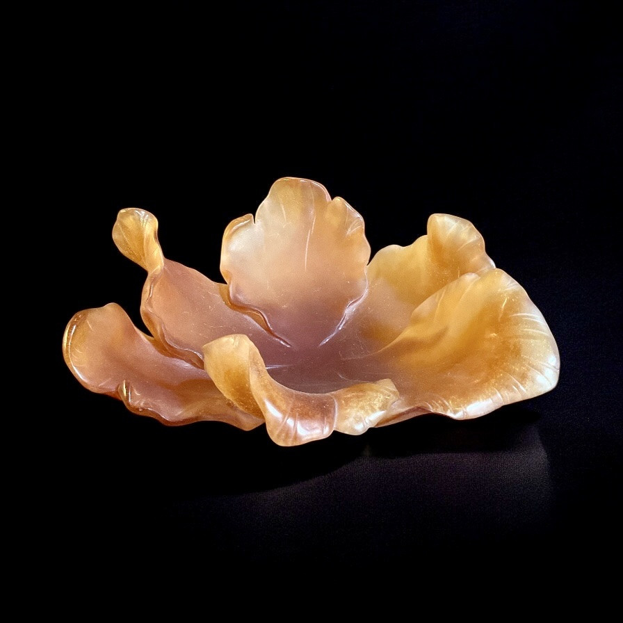 Daum . Grande Coupe Tulipe Couleur Ambre. -photo-6