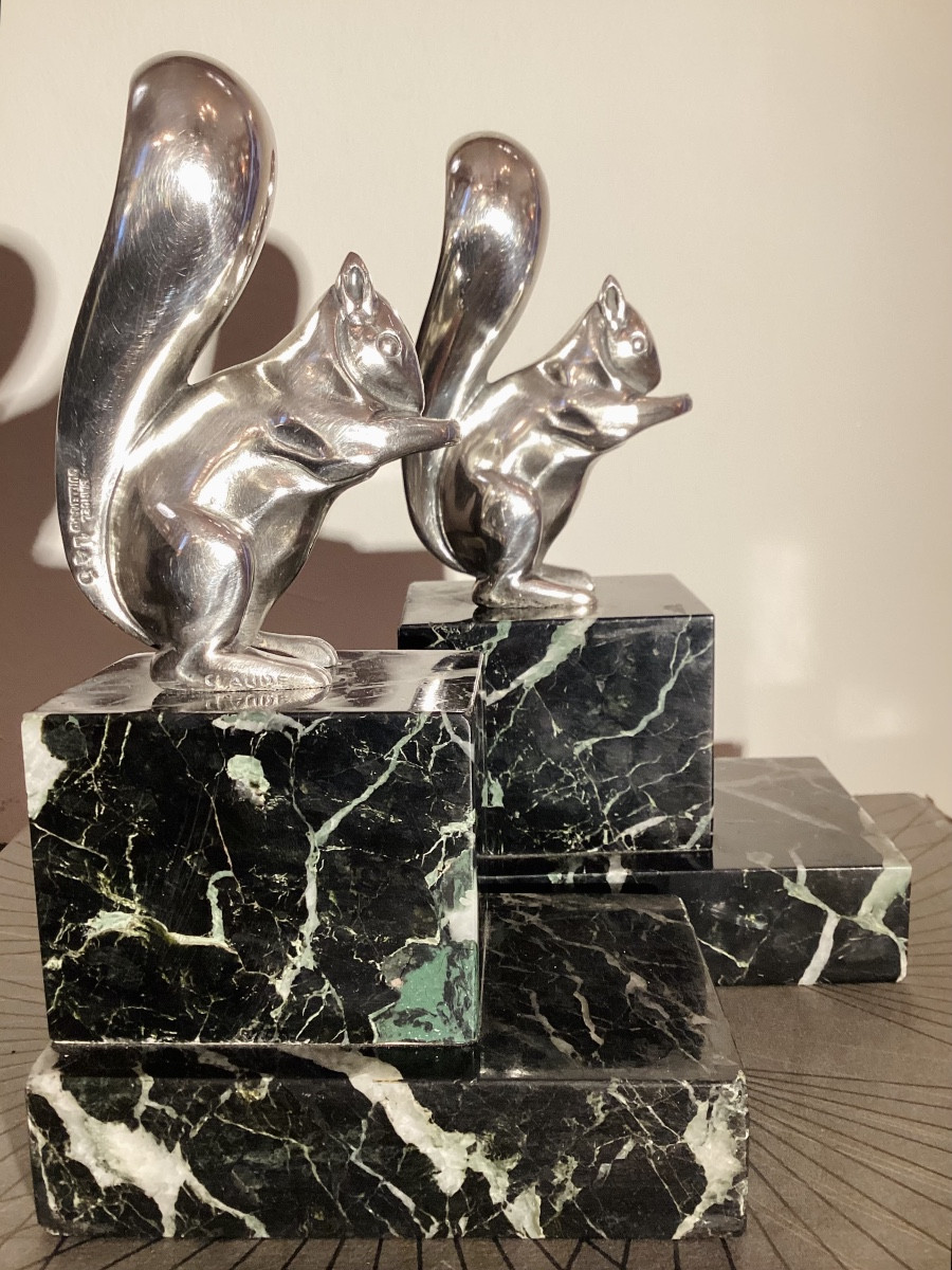 Serre-livres Écureuils, Marcel Guillemard (1886-1932)