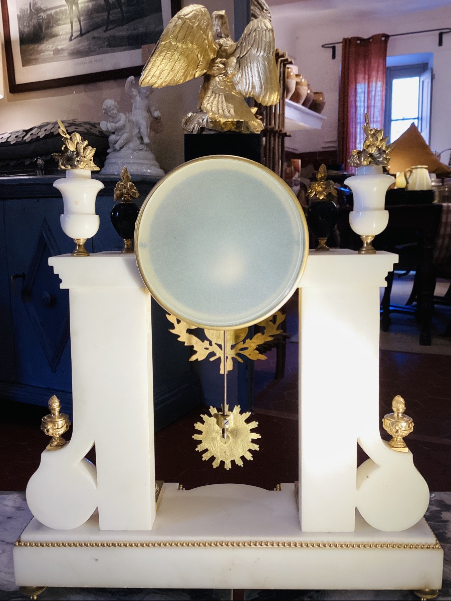 Large Louis XVI Style Portico Clock, 19th Century. "lepaute, In Paris".-photo-2