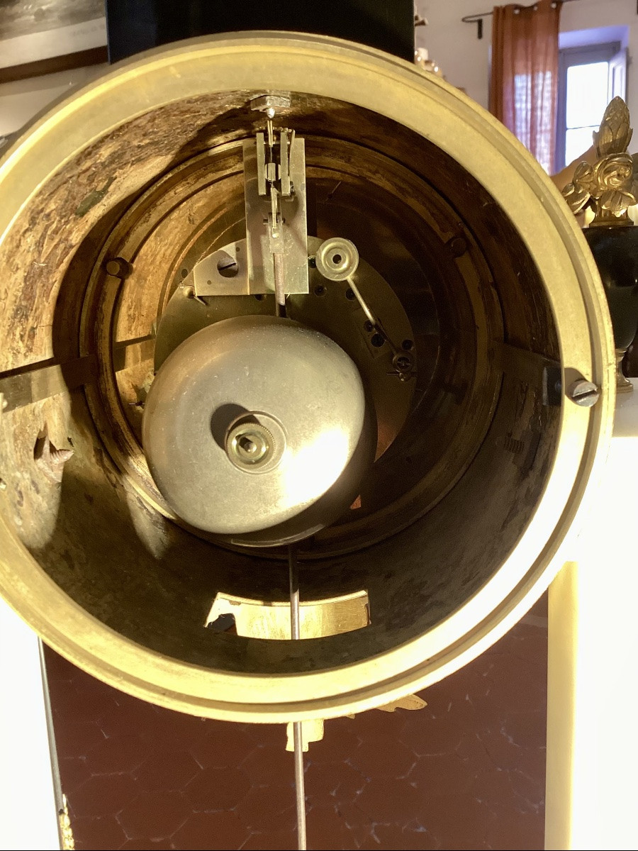 Large Louis XVI Style Portico Clock, 19th Century. "lepaute, In Paris".-photo-4