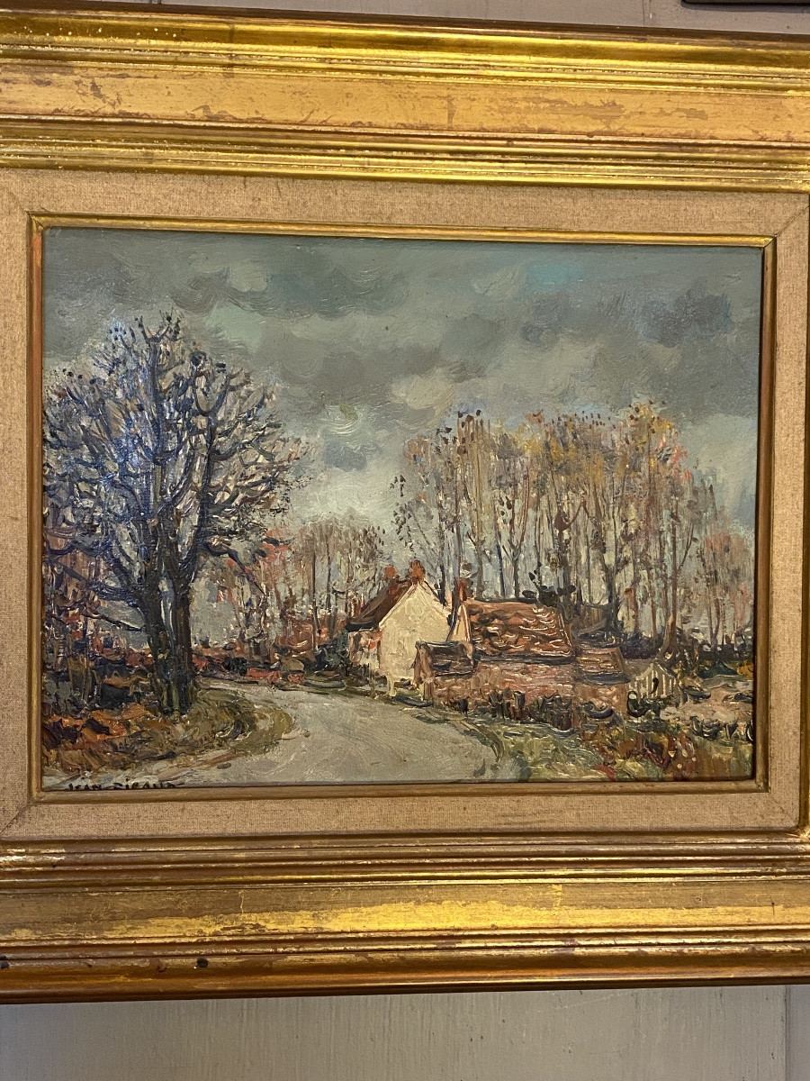 Jean Rigaud. « Marcilly en Gault , la route. »-photo-3