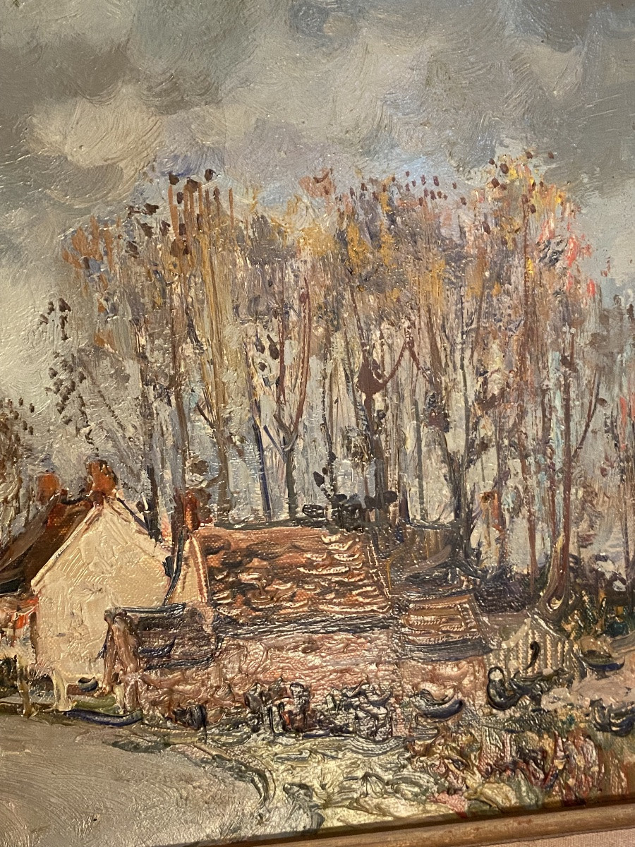 Jean Rigaud. « Marcilly en Gault , la route. »-photo-4