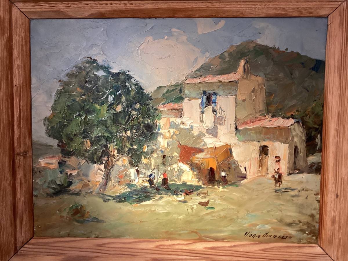 Merio Ameglio. Scène animée en Provence. -photo-1